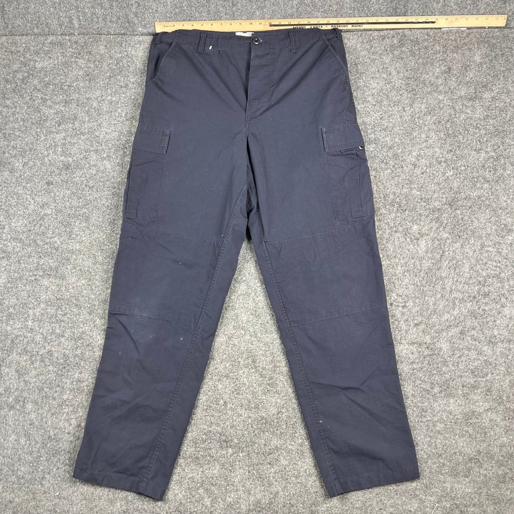 Galls Cargo Pants Mens Size Large Long‎ Navy Blue Ripstop Tactical Work Trousers
